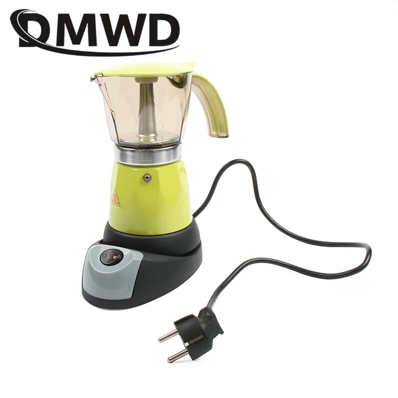 DMWD Электрическая Кофеварка Moka для Приготовления Эспрессо, Итальянского Мокко, Кофеварки для приготовления латте, 6 Чашек, Электрический Нагреватель кофе, Перколяторы, Фильтр для плиты, ЕС Изображение 0