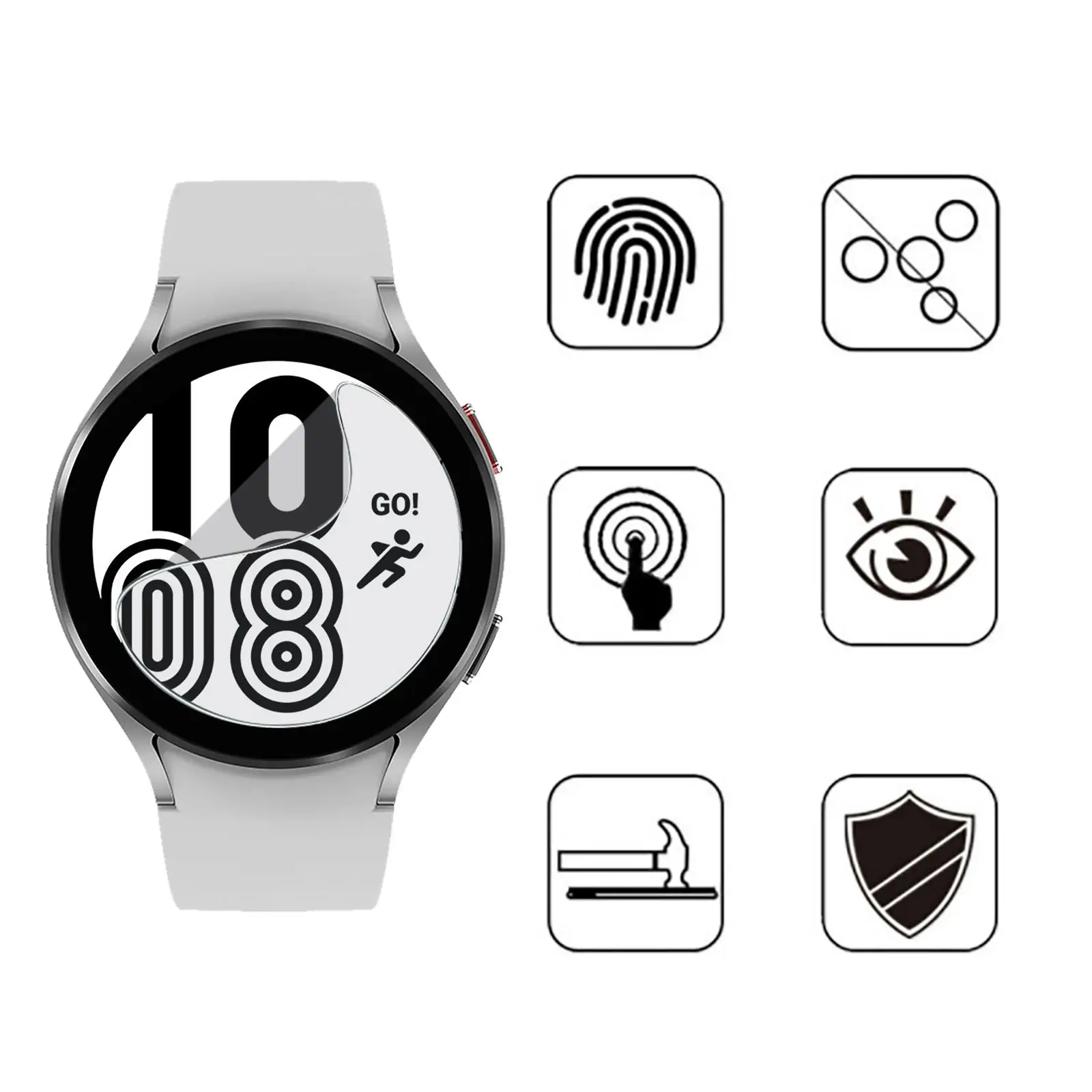 Для Samsung Galaxy Watch4 40 мм/44 мм Смарт-Часы TPU Гидрогелевая Пленка Для Защиты экрана От Царапин Изображение 1