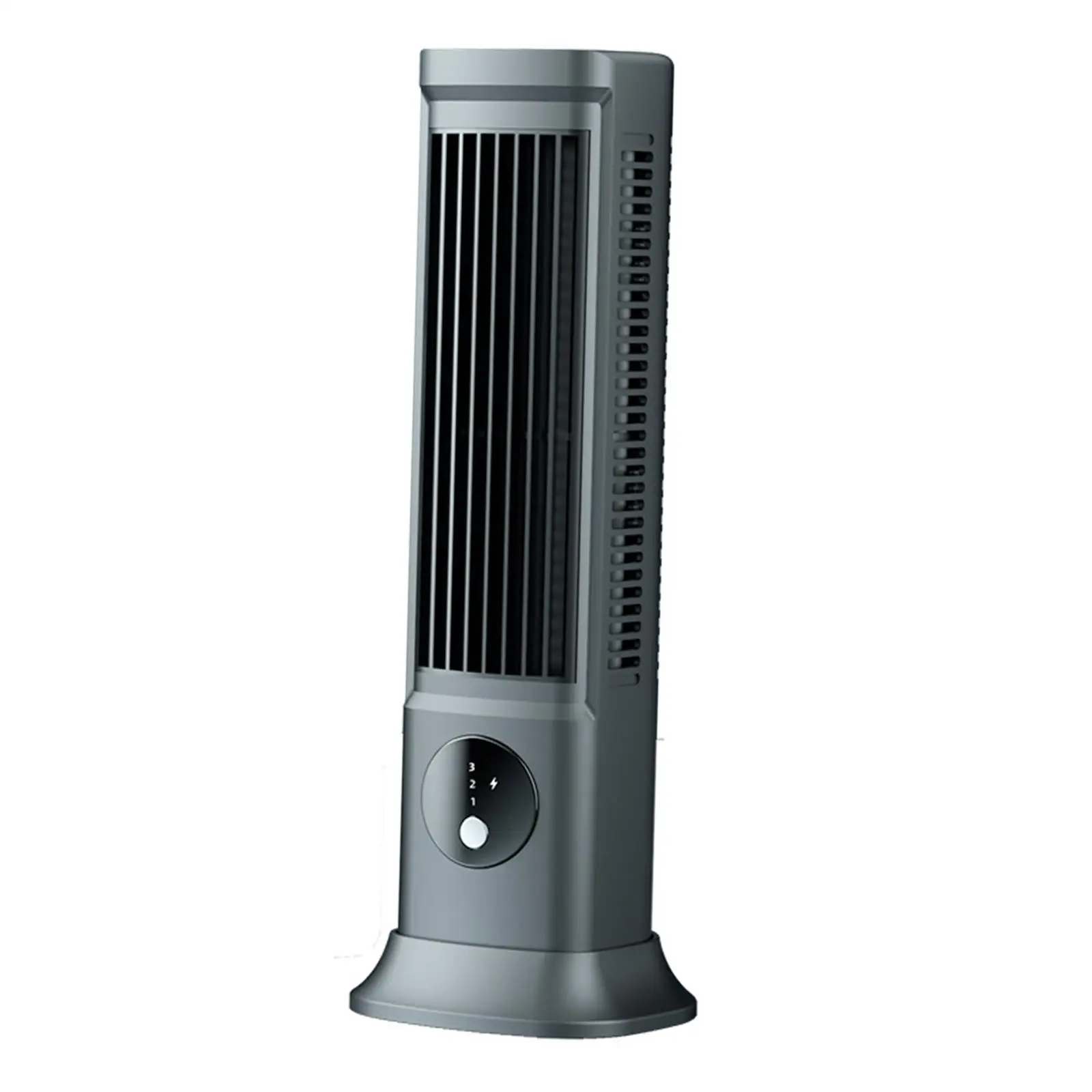 Башенный вентилятор с 3 скоростями, бесшумно регулируемый, перезаряжаемый через USB Съемный Базовый настольный вентилятор для рабочего стола Гостиная Путешествия Кемпинг Спальня Изображение 2