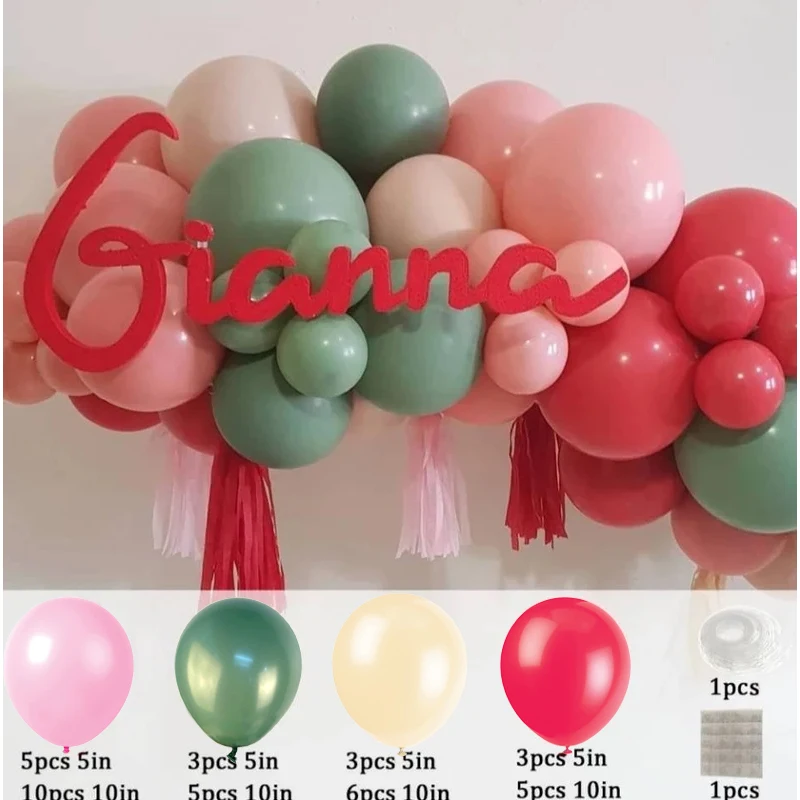 Количество воздушных шаров для Клубничной вечеринки Фольгированные воздушные шары Красные Глобусы Для маленьких девочек 1-го 2-го Дня Рождения Украшения Для детского Душа Изображение 5