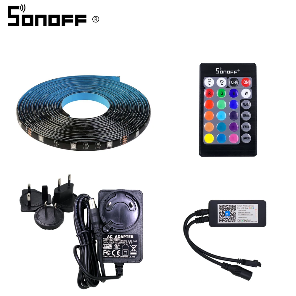 SONOFF L1 Smart LED Light 2/5 М, водонепроницаемая, с регулируемой яркостью, голосовое управление, высокая чувствительность, RGB полосы света, работа с Alexa Google Home Изображение 0