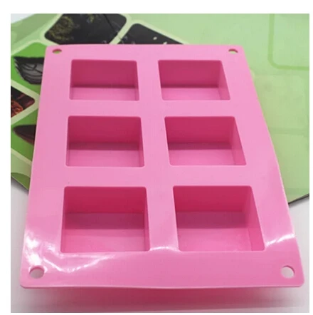 6 отверстий 5*5*2.5 квадратная Форма для Мыла см, Силиконовая форма Для Торта, Инструменты для выпечки Торта, Формы для выпечки Торта (si066) Изображение 1