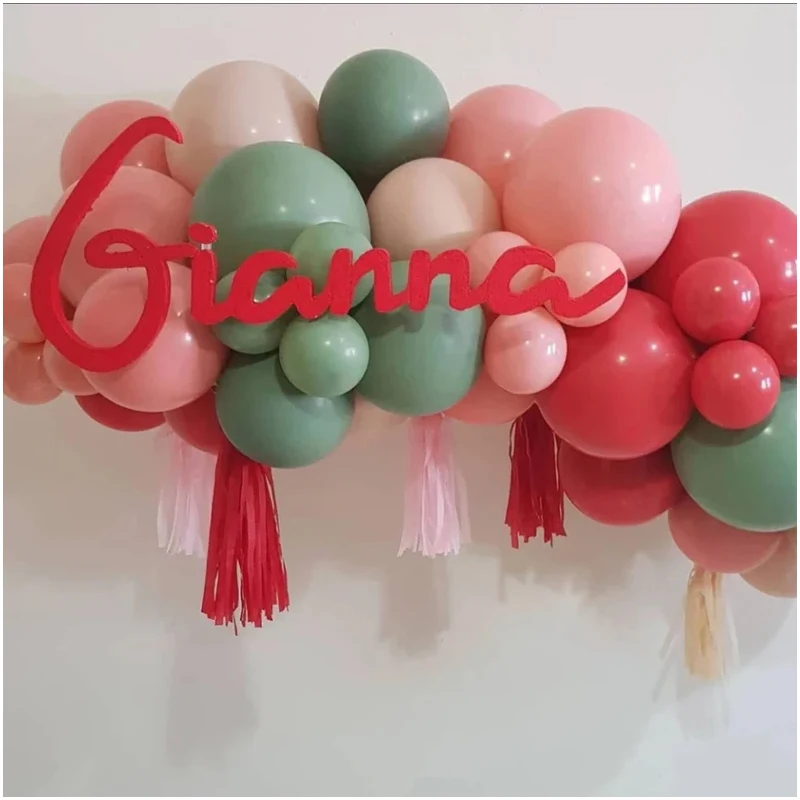Количество воздушных шаров для Клубничной вечеринки Фольгированные воздушные шары Красные Глобусы Для маленьких девочек 1-го 2-го Дня Рождения Украшения Для детского Душа Изображение 1