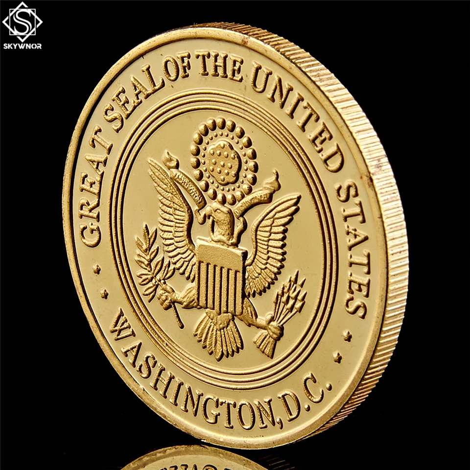 2017 Золотая Статуя Свободы США, Национальный парк Гранд-Грейт-Каньон, Сувенирная монета С твердой капсулой Изображение 3