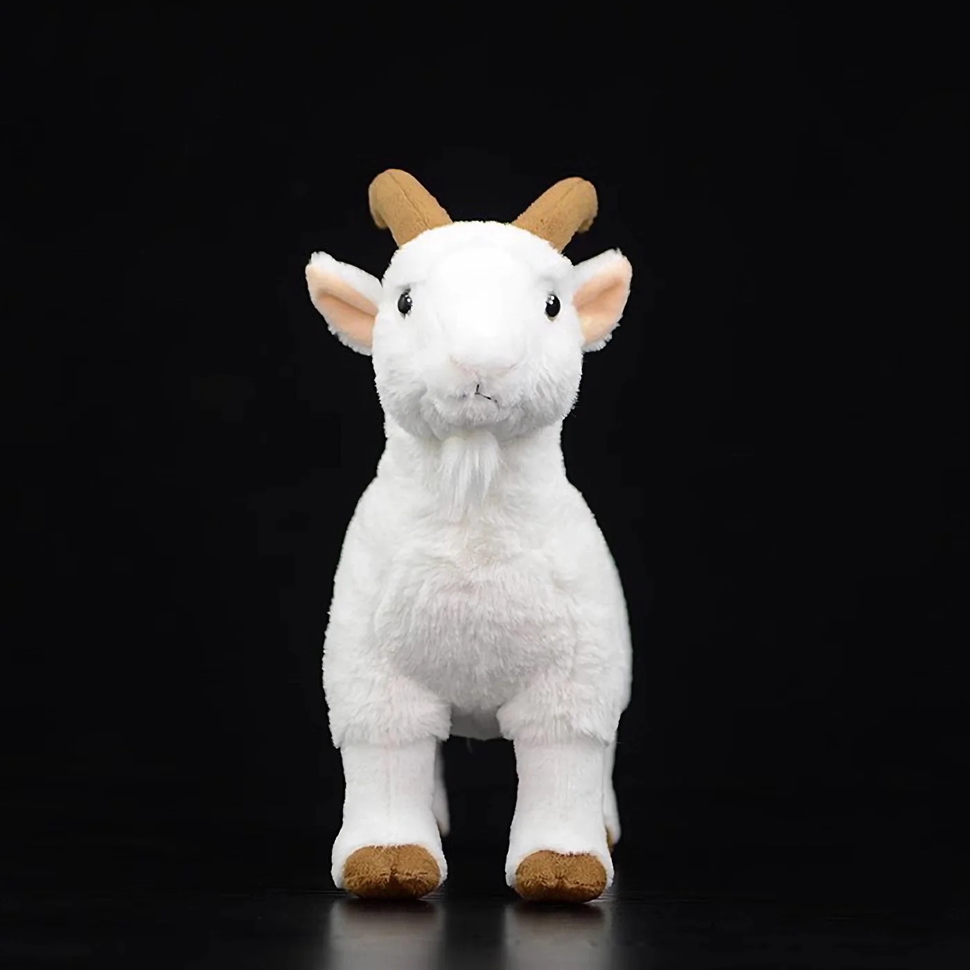 Реалистичная Белая коза, Плюшевая игрушка, Реалистичная белая коза, плюшевые игрушки, имитирующие животных, Кукла Изображение 3