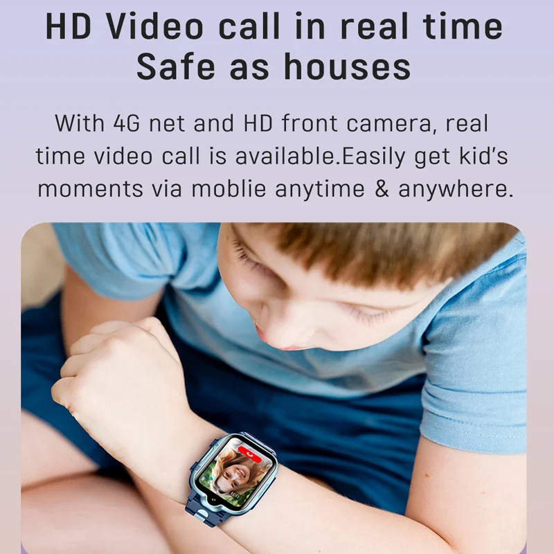 С 4G SIM-картой Мужские часы, Мужские Умные часы для детей, Wifi GPS Трекер, Голосовой чат, Монитор Видеозвонков, Xiaomi/Huawei 2023, Новые устройства Изображение 3