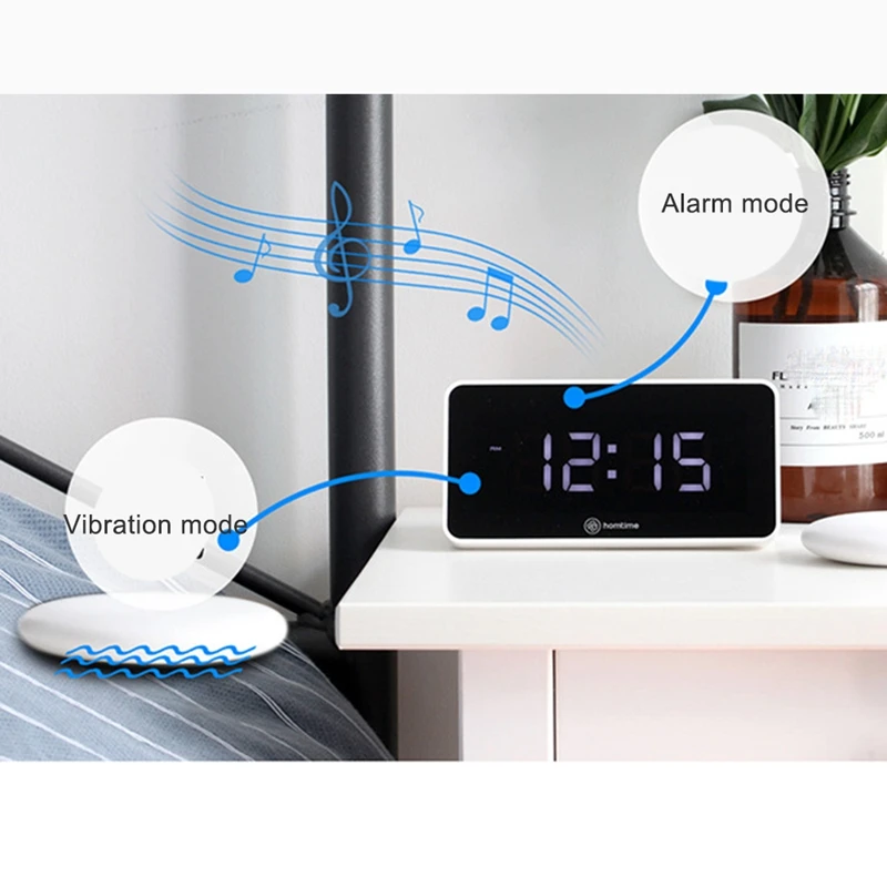 Вибрационный динамик A50I, Настольный Будильник, Шейкер для кровати, Глухое USB-зарядное устройство, Большой светодиодный экран с регулируемой яркостью, Новый Изображение 5