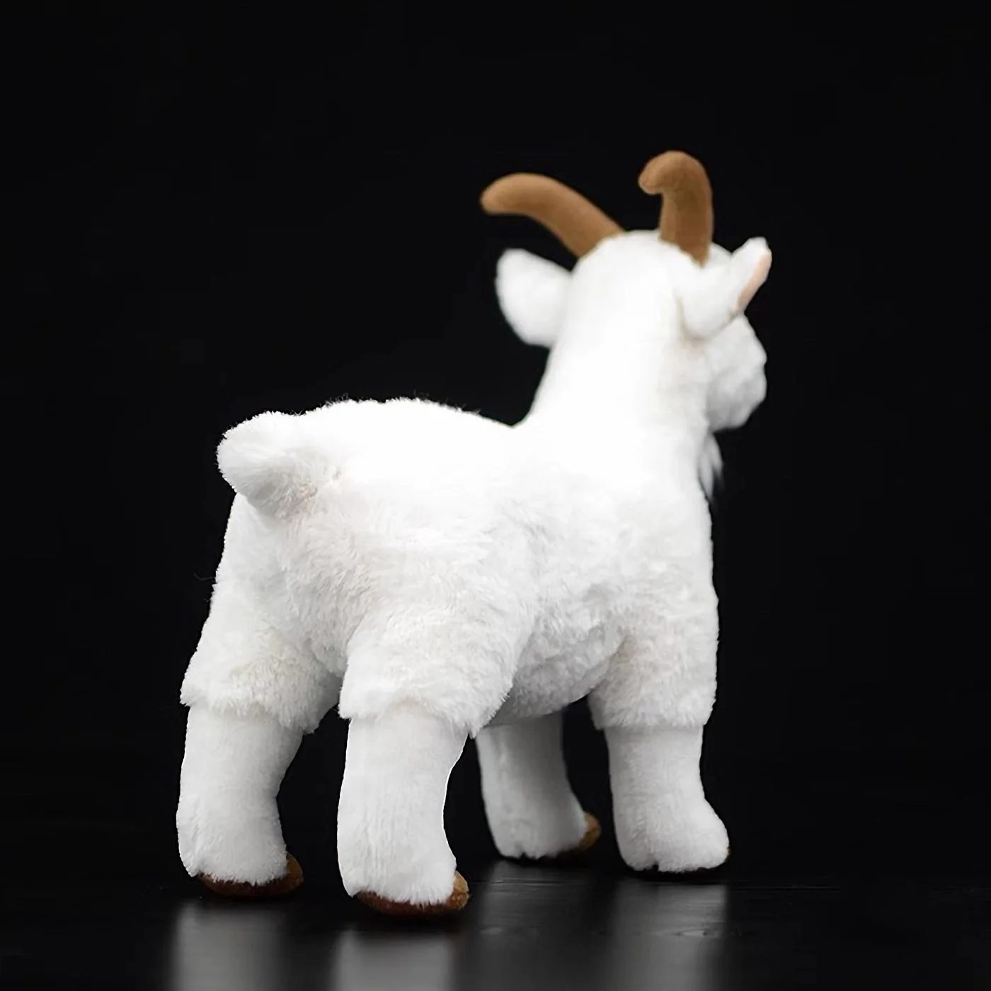 Реалистичная Белая коза, Плюшевая игрушка, Реалистичная белая коза, плюшевые игрушки, имитирующие животных, Кукла Изображение 5